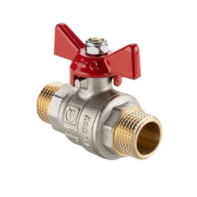 Кран шаровой BASE-ГОСТ полнопроходной с рукояткой-бабочкой нар.-нар. DN25, PN40, 1